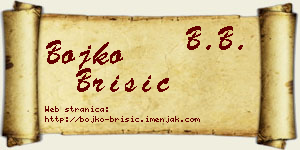 Bojko Brisić vizit kartica